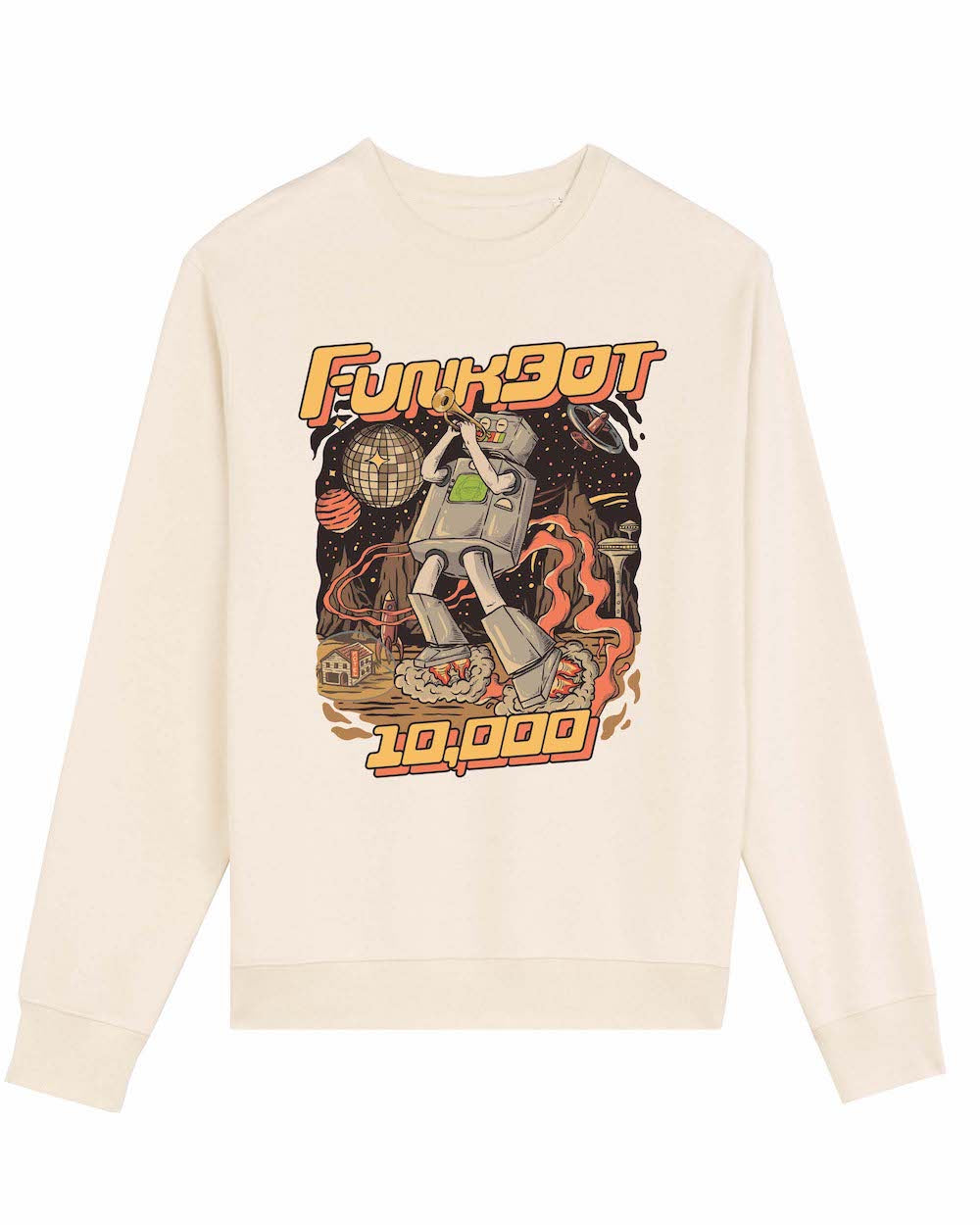 Funkbot Sweatshirt (Off-White or Black)